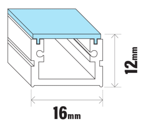 Profilé aluminium pour ruban Led avec diffuseur clipsable - utilisable dans les corniches d'éclairage Orac