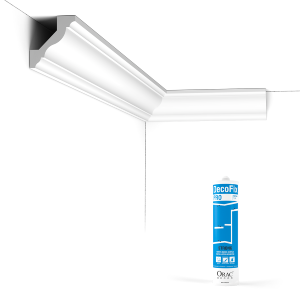 Pack 10 mètres Corniches Plafond CX110 avec colle - Orac x Cimaises-et-plus - 4,5x4,5x200cm (h x p x L) - moulure décorative polymère