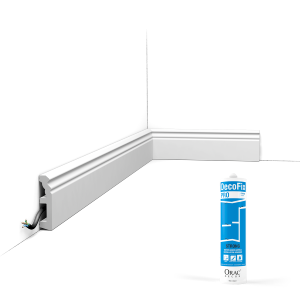 Pack 10 mètres Plinthes SX195 avec colle - Orac x Cimaises-et-plus - 8 x 1,9 x200cm (h x p x L) - plinthe décorative polymère