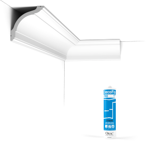 Pack 10 mètres Corniches Plafond CX127 avec colle - Orac x Cimaises-et-plus - 9,5x9,5x200cm (h x p x L) - moulure décorative polymère