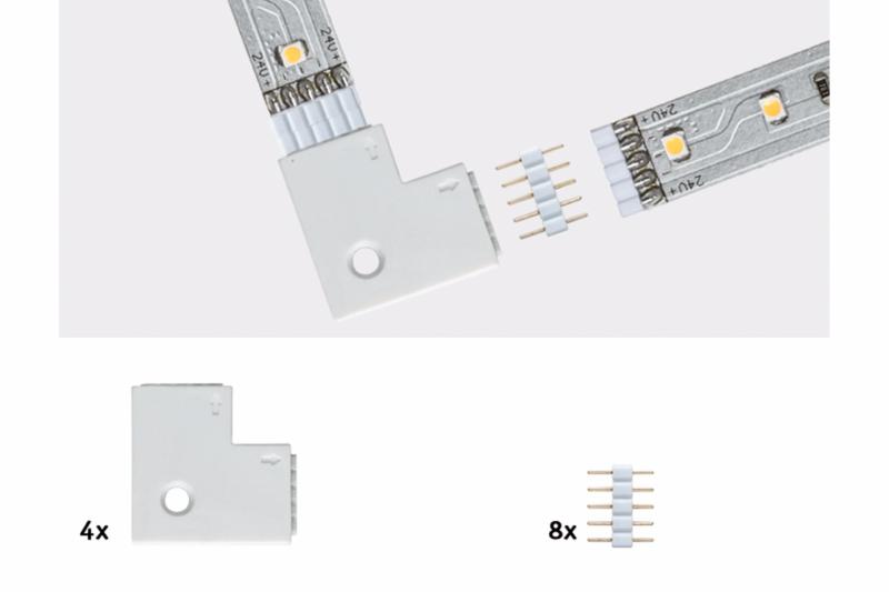 Pack de 4 Connecteurs en équerre 90° pour MaxLED