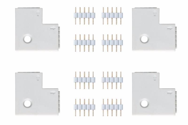 Pack de 4 Connecteurs en équerre 90° pour MaxLED