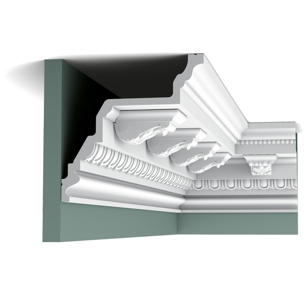 C307A Modillon ornemental Orac Decor - 9,5x4x7,5cm (h x p x L) - moulure décorative polyuréthane