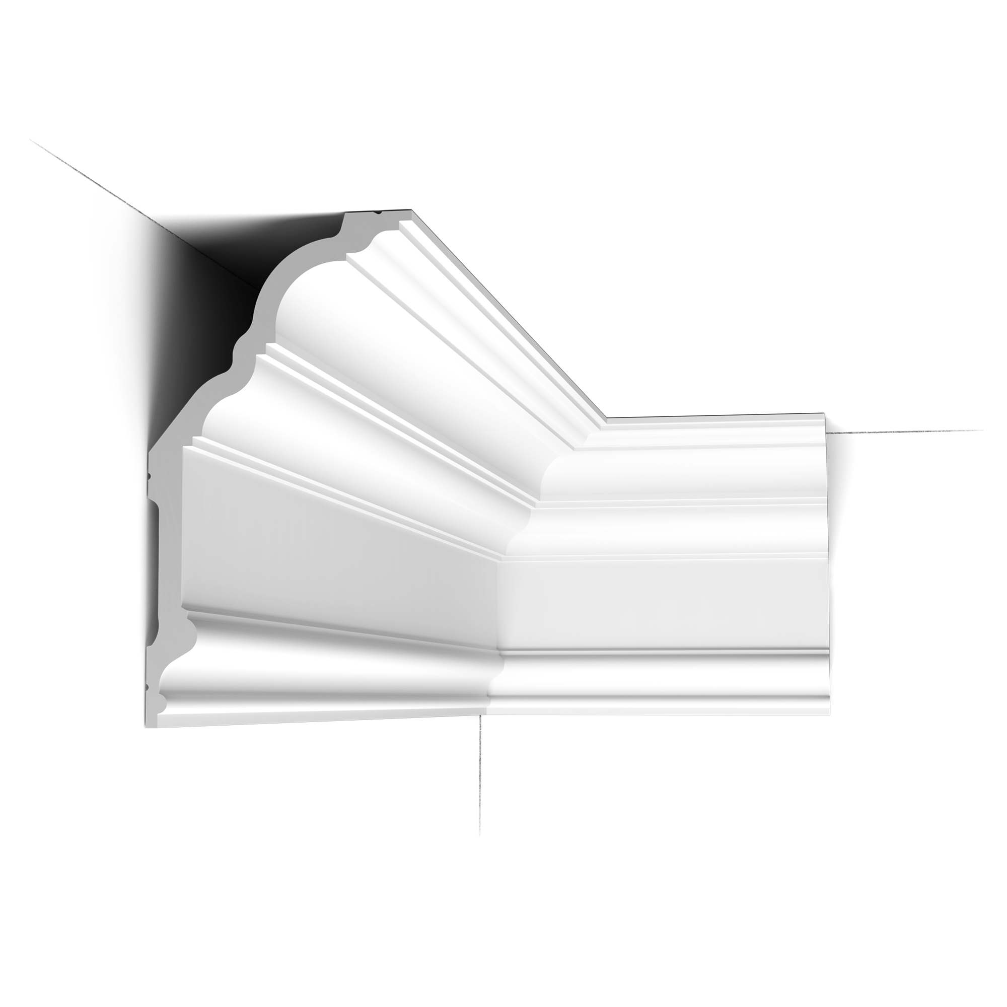 C340 Corniche plafond polyuréthane Orac Decor Luxxus - 25,5x13.5x200cm (h x p x L)- moulure décorative