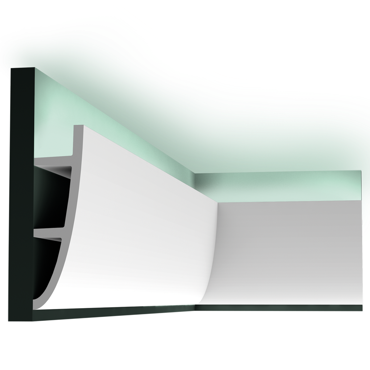 C374 Corniche Eclairage Indirect Polyuréthane Orac Decor Luxxus  Ulf Moritz - 18 x 5cm (h x p)