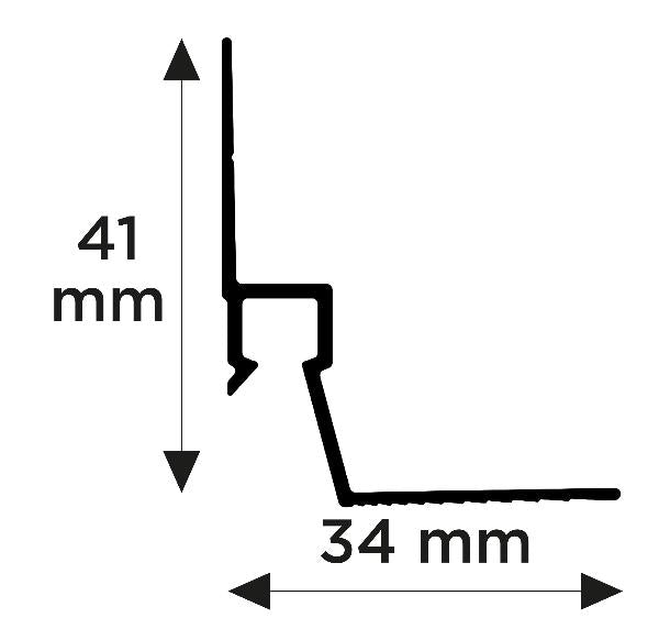 Rail Cimaise Ceiling Strip 300 cm pour faux plafonds - enlèvement au magasin