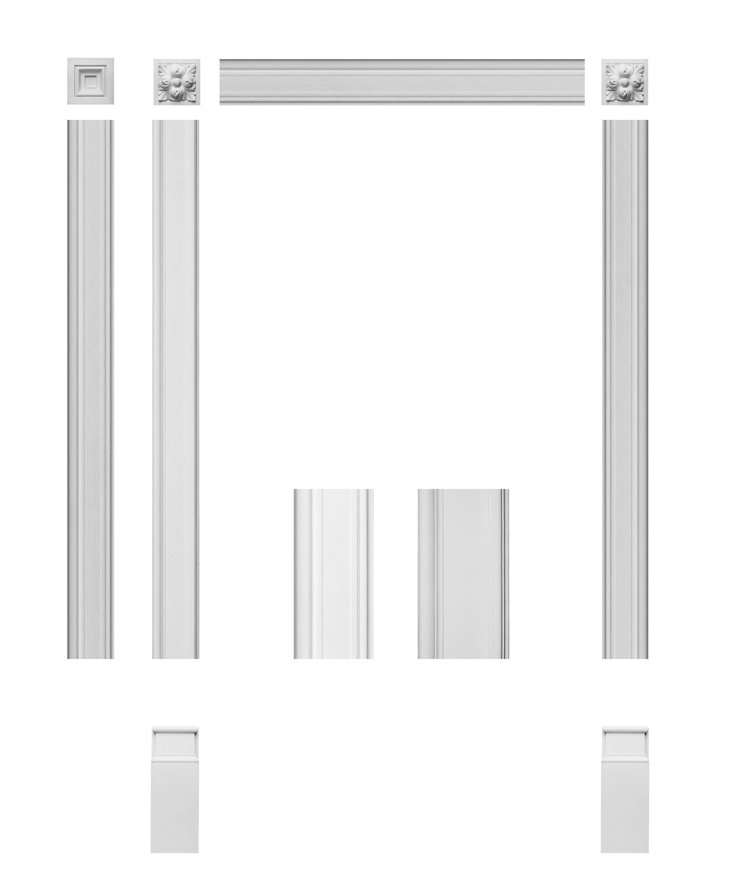 DX121-2300 Moulure multifonctionnelle Orac Decor - 9,4x2,3x230 (h x p x L) - moulure déco polymère