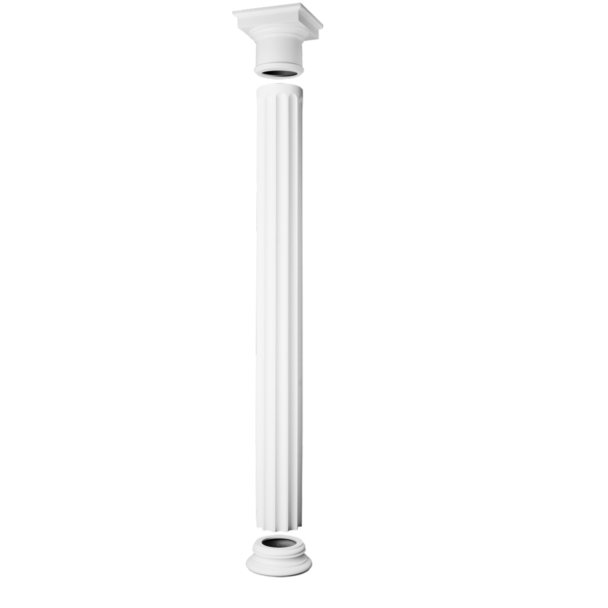 Set Colonne Entière Dorique cannelée basse Orac Décor