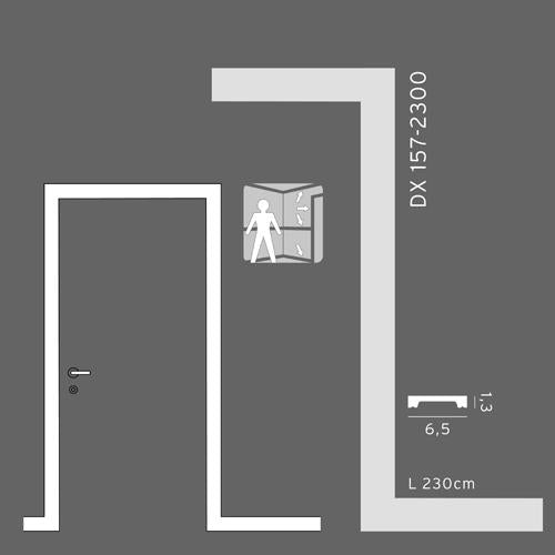 SX157 Plinthe Orac Decor - 6,5x1,3x200cm (h x p x L) - plinthe décorative polymère