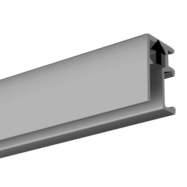 Cimaise Mini-Click Rail R10 Gris 300cm - Enlèvement magasin - Cimaise Tableau Artiteq