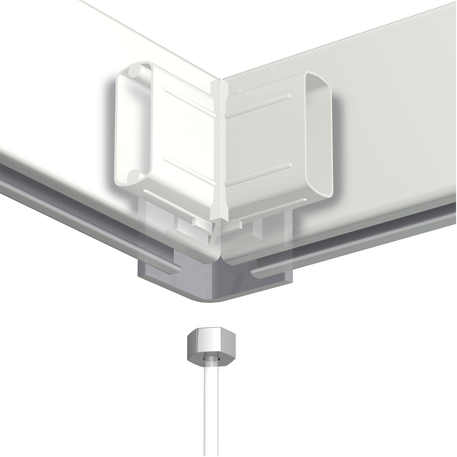 Pack 4 raccords d'angle Cimaise Click Rail - Accessoire Cimaise Artiteq