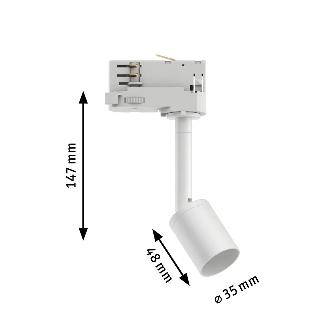 Spot Purell pour Rail d'éclairage ProRail3 - max.10W GU10 - Paulmann - Eclairage tableau plafond